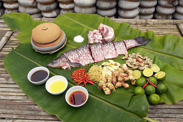 Nguyên liệu của món cá kho làng Vũ Đại